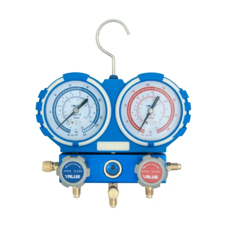 Manifold 2 voies R1234yf avec flexibles - VALUE | Climservice.fr