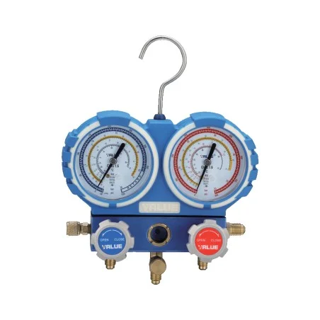 Manifold R32 2 voies avec flexibles 120 cm - VALUE | Climservice.fr