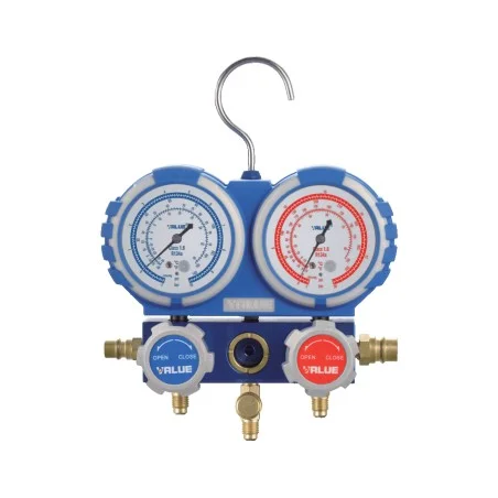 Manifold R449A 2 voies avec 3 flexibles - VALUE | Climservice.fr