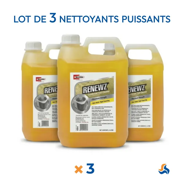 Lot de 3 nettoyants puissants pour climatisation - RECTORSEAL