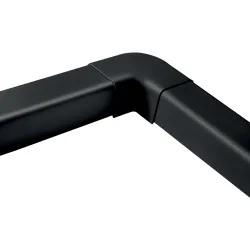 Coude plat 90° 80 mm noir Artiplastic pack de 8 | Climservice