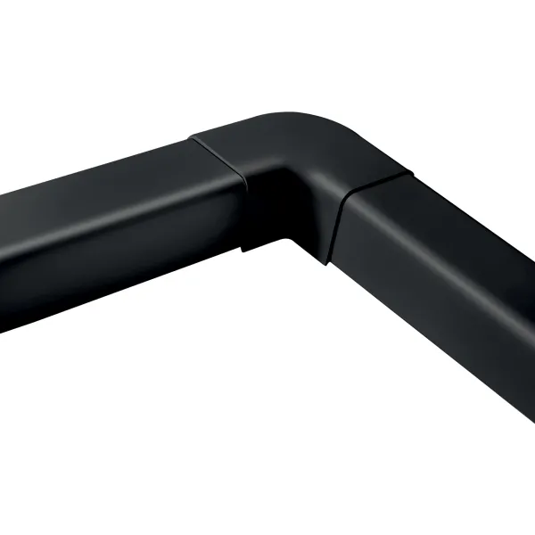 Coude plat 90° 80 mm noir Artiplastic pack de 8 | Climservice