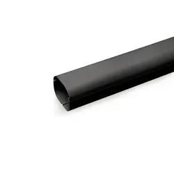 Goulotte PVC ovale noire 75x63 mm 2 m Slimduct Inaba Denko SD-77-K