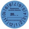 Rouleau de 100 étiquettes de contrôle étanchéité bleues 
